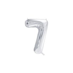 Foliová číslice- 7 stříbrná -86 cm