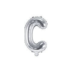 PartyDeco Foliové písmeno C stříbrné 35 cm