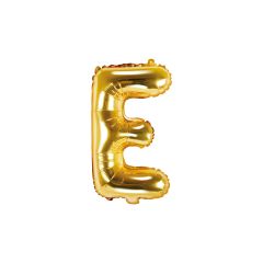PartyDeco Foliové písmeno E zlaté 35 cm