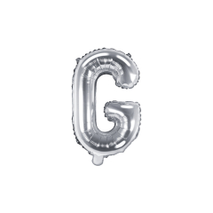 PartyDeco Foliové písmeno G stříbrné 35 cm
