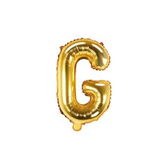 PartyDeco Foliové písmeno G zlaté 35 cm