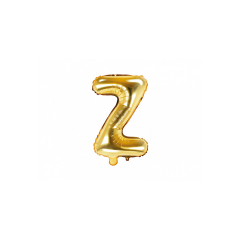 PartyDeco Foliové písmeno Z zlaté 35 cm