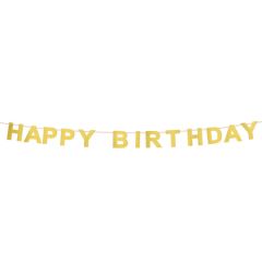 Boland Girlanda Happy birthday zlatá