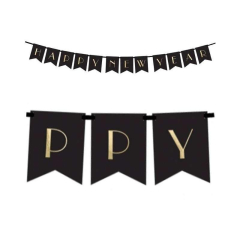 PartyDeco Girlanda Happy New Year 170 cm