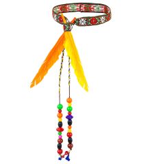 Widmann Čelenka hippie s korálky a peřím