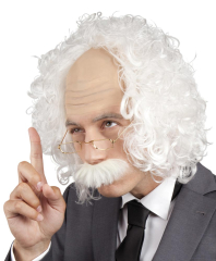 Boland Paruka Einstein s pleší brýlemi a knírem