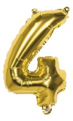 Boland Foliová číslice 4 zlatá -86 cm
