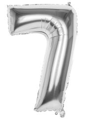 Boland Foliová číslice 7 stříbrná -86 cm