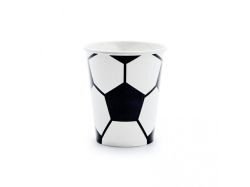 PARTYDECO Papírové kelímky fotbalový míč -260 ml - 6ks