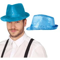 Fiestas Guirca Klobouk modrý s flitry