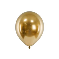 PARTYDECO Latexové balónky zlaté lesklé 10 ks