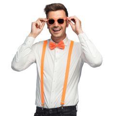 Boland Oranžová sada doplňků brýle kšandy motýlek