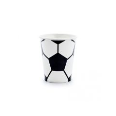 PARTYDECO Papírové kelímky fotbalový míč -260 ml - 6ks