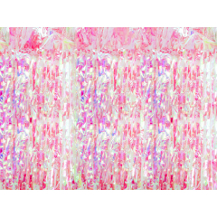 PARTYDECO Párty závěs, růžový duhový, 100x200cm