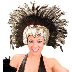 Widmann Péřová čelenka Kabaret stříbrná