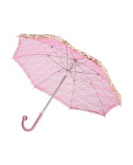 Carnival Toys Růžový krajkový slunečník  54 cm