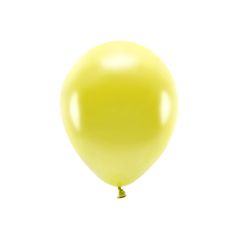 Sada 10 žlutých metalických balónků 30 cm