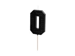 PARTYDECO Narozeninová svíčka Lego číslo 0 černá