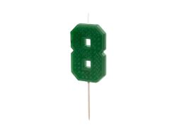 PARTYDECO Narozeninová svíčka Lego číslo 8 zelená