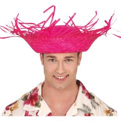 Fiestas Guirca Slaměný klobouk unisex růžový