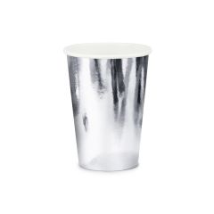 partydeco Stříbrné kelímky 6 ks