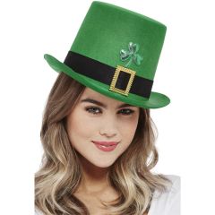 Smiffys Zelený cylindr  Patricks day se stuhou