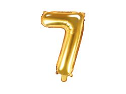 Partydeco Foliová číslice 7 - zlatá - 35cm