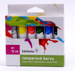 Temperové barvy Edelweiss, 6x12 ml