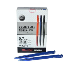 Kuličkové pero 6506 Deli modré 0,7 mm balení 60 ks