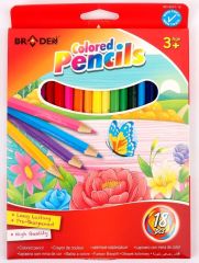Školní pastelky trojhranné Braden 18 barev