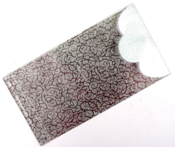 Obálka 8.8x16.3cm z boku balení 10ks  Stříbrná