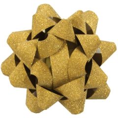 Rozeta 9cm glitr mix 3 barvy (zlatá, stříbrná, růžová) bal 24ks