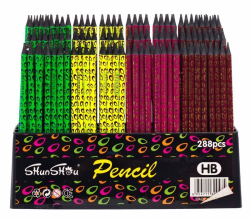 Tužky grafitové HB s gumou Black Laser bal 288ks