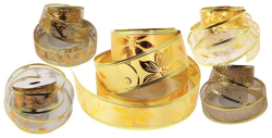 Dekorativní stuha vánoční Organza Gold 3,8cm x 275cm 0830