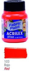 Barva na textil 37ml Fluorescent 103 Red