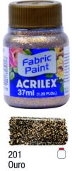 Barva na textil 37ml Glitter 201 Gold