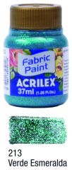 Barva na textil 37ml Glitter 213 Emerald Blue