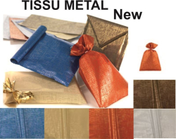 Dárkový sáček TISSU METAL 16x25cm mix 100ks