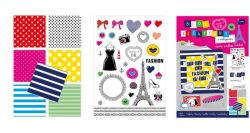 Blok dekorativních exkluzivních papírů A4+samolepky motiv Stripes&Dots 170g