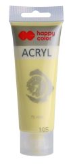 Akrylová barva 75ml, Pastelová Žlutá, Happy Color 105