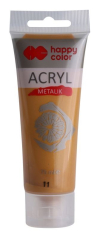 Akrylová barva 75ml, Metalická Zlatá, Happy Color 11