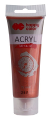 Akrylová barva 75ml, Metalická Měděná, Happy Color 217