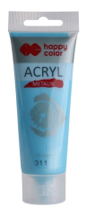Akrylová barva 75ml, Metalická Tiffany blue, Happy Color 311