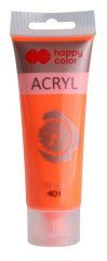 Akrylová barva 75ml, Fluorescentní Oranžová, Happy Color 401