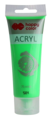 Akrylová barva 75ml, Fluorescentní Zelená, Happy Color 501