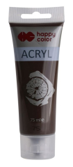Akrylová barva 75ml, Tmavě Hnědá, Happy Color 75