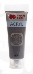 Akrylová barva 75ml, Načervenalá tmavě šedá, Happy Color 852