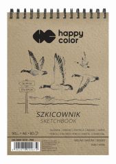 Blok skicák BIRDS A6, bílý, 90 g / m2, 80 listů, Happy Color