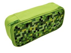 Penál etue s jedním zipem a vnitřní klopou, kolekce PIXI, green, Happy Color