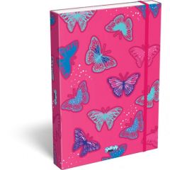 Školní box A4 s gumou Lollipop Butterfly Pink